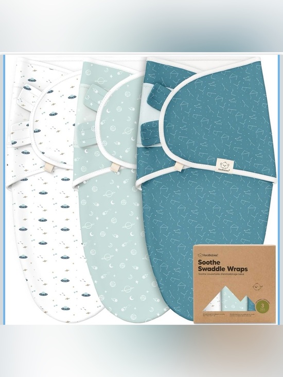 Keababies Other - New KeaBabies 3-Pack Organic Baby Swaddles for Newborns 0-3 Months Galaxy Theme